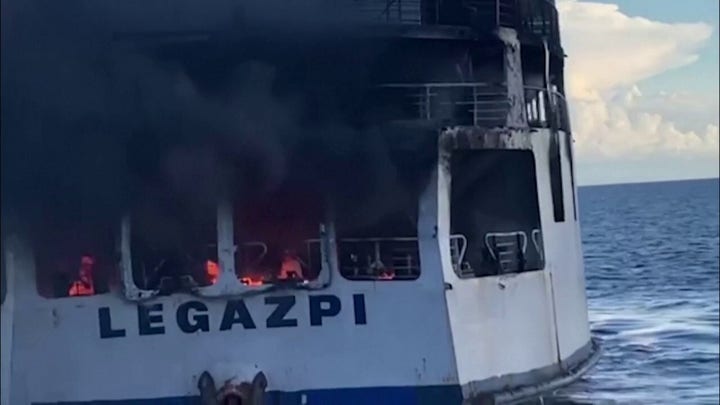 120 passengers rescued from blazing ferry in Philippines