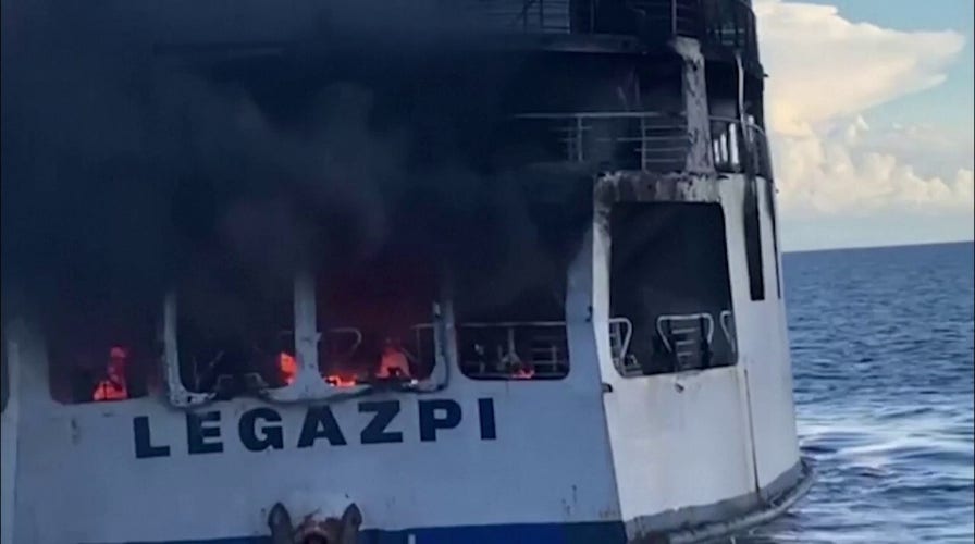 120 passengers rescued from blazing ferry in Philippines