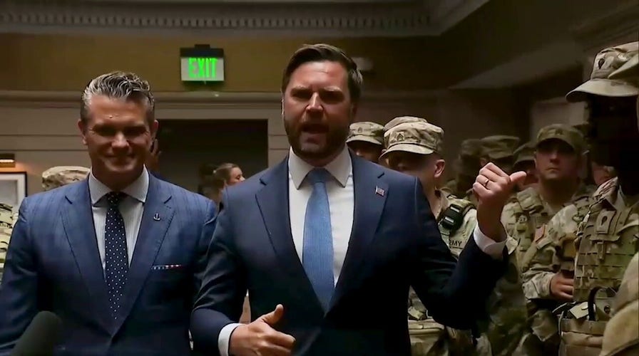 Vance visits National Guard troops at Union Station amid Washington crime crackdown