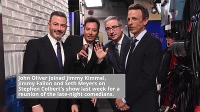 Oliver pays tribute to Colbert by echoing Letterman's 'good luck motherf---ers' jab