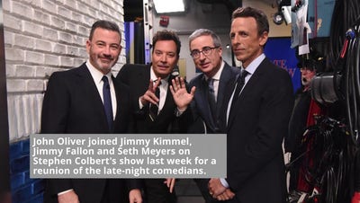 Oliver pays tribute to Colbert by echoing Letterman's 'good luck motherf---ers' jab