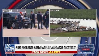 First migrants arrive at Florida's 'Alligator Alcatraz'