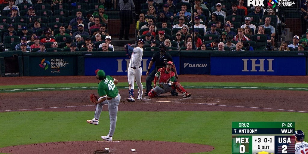 Roman Anthony hits three-run home run, extending United States' lead over Mexico