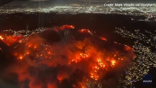 Aerial footage of the California wildfire near LAX - Fox News