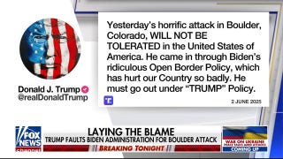 Trump calls out Biden's 'open border' policy following Boulder attack