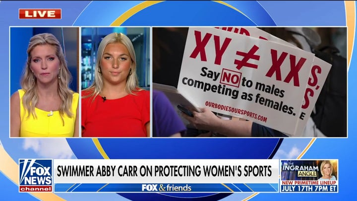 College swimmer Abby Carr stresses importance of protecting women's sports
