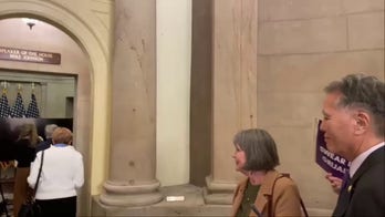 Democratic lawmakers storm Speaker Johnson's office amid shutdown