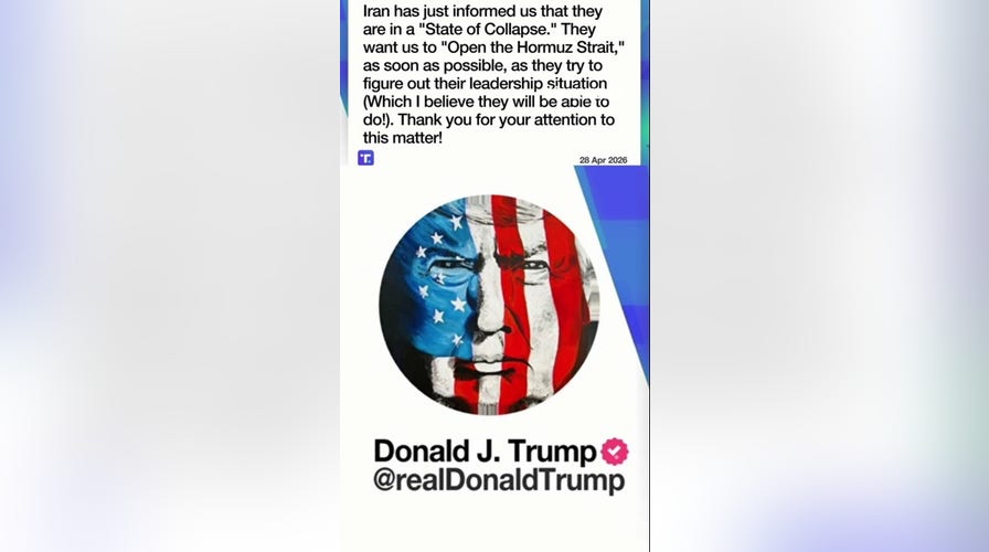 Trump says Iran in 'STATE OF COLLAPSE'