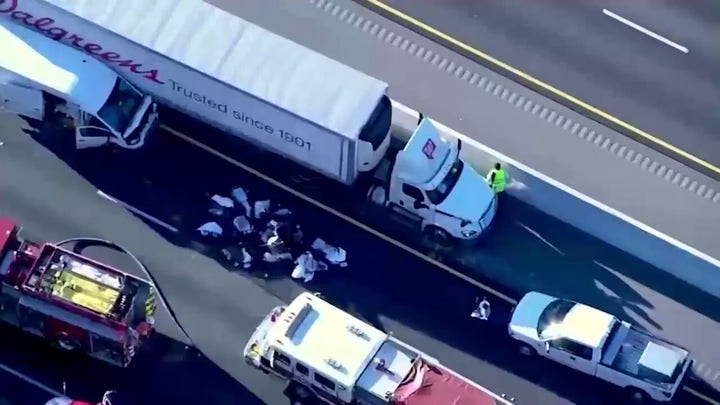 Aerial footage shows aftermath of fiery Georgia highway crash that killed 8