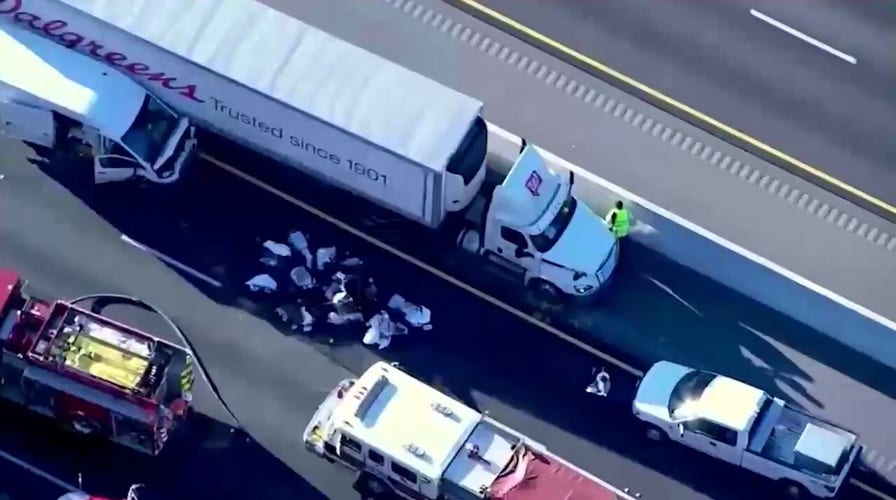 Aerial footage shows aftermath of fiery Georgia highway crash that killed 8