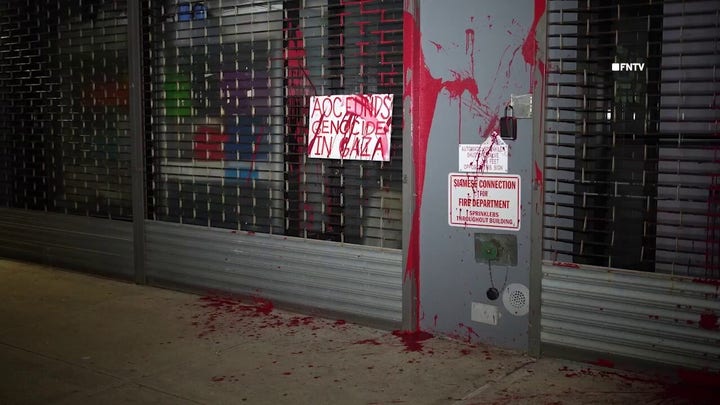 AOC campaign office vandalized with anti-Israel message