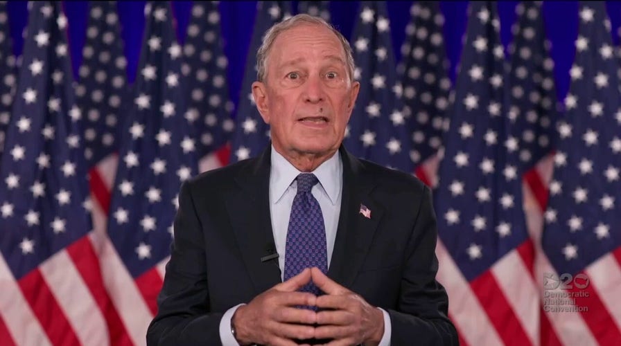 Fly lands on Michael Bloomberg's lip during DNC speech