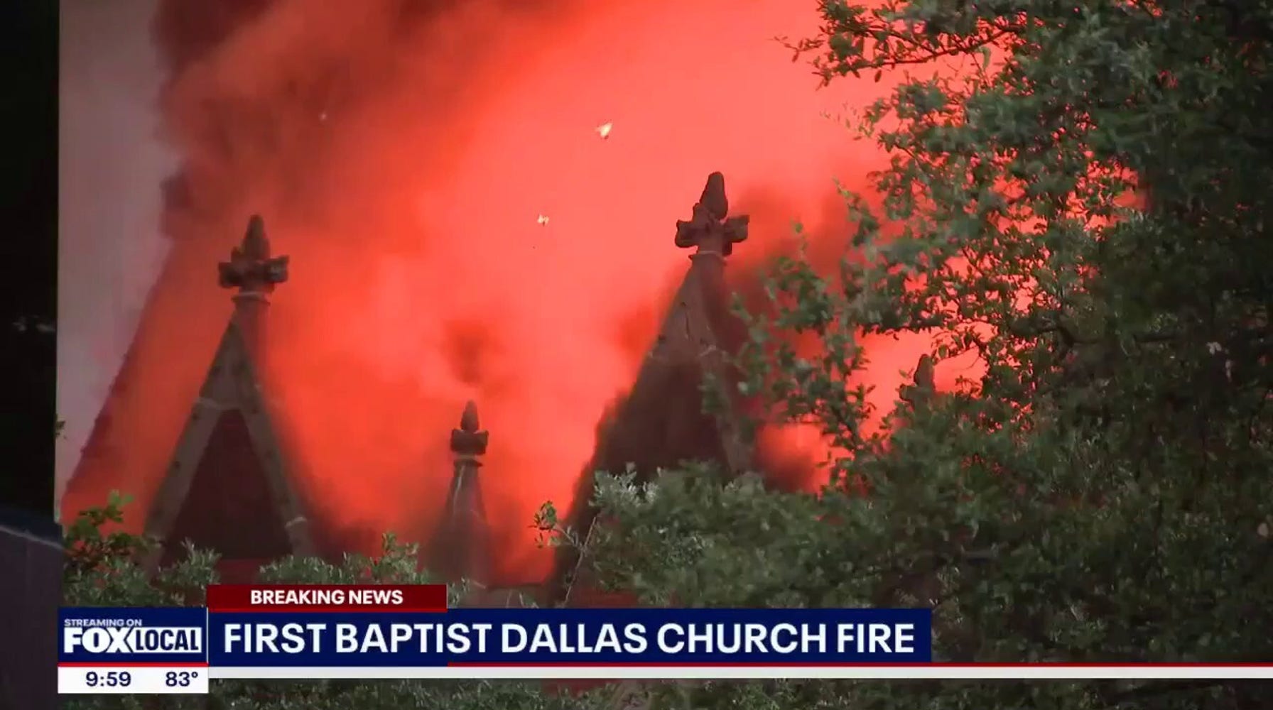 Devastating Fire Tears Through Historic Dallas Church, Leaving Sanctuary Partially Destroyed