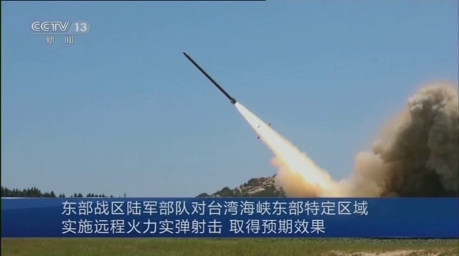 China launches missiles into water near Taiwan