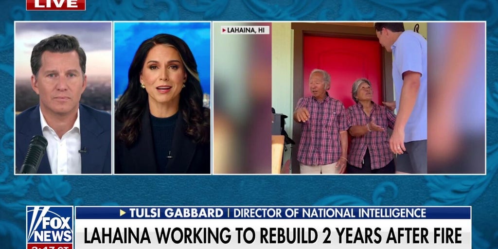 Tulsi Gabbard gets choked up watching Hawaiian community rebuild 2 years after Lahaina fires