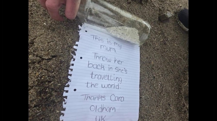 'She's traveling the world': Message in a bottle contains mother’s final wish