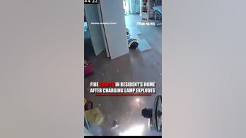 Fire ERUPTS in resident's home after charging lamp EXPLODES