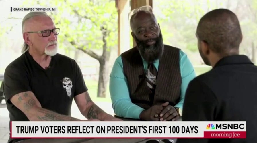  Trump voter tells MSNBC reporter that Trump's 'killing it' in his first 100 days 