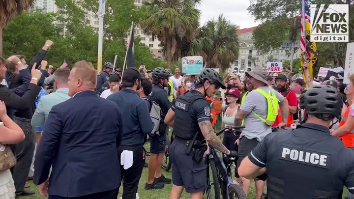 Anti-ICE protesters descend on Turning Point USA's Student Action Summit