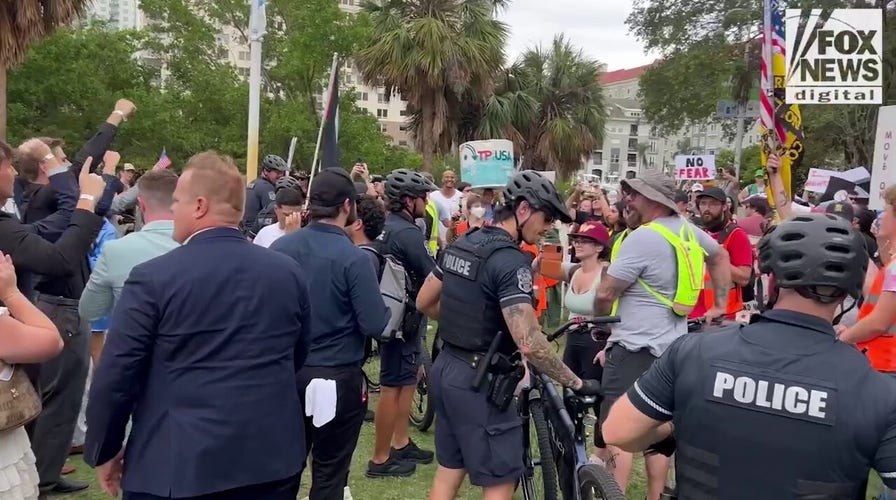 Anti-ICE protesters descend on Turning Point USA's Student Action Summit