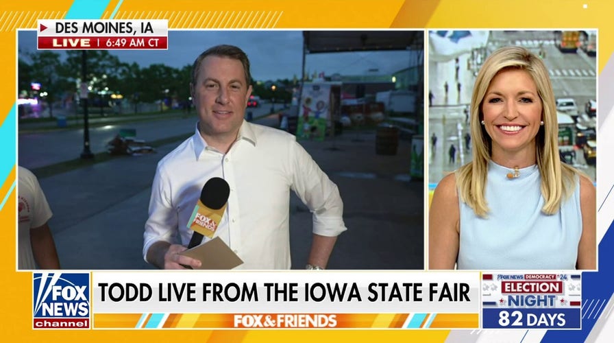 Todd Piro tries top foods live at the Iowa State Fair