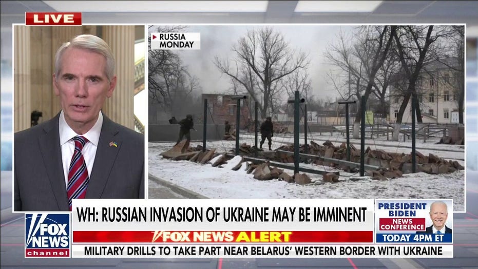 Sen. Portman warns Russia invading Ukraine would be a 'terrible mistake,' reaffirms US support of Ukraine