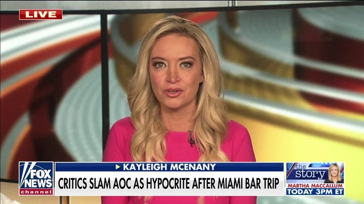 Kayleigh McEnany rips AOC's 'middle school' response to critics after seen maskless in Florida