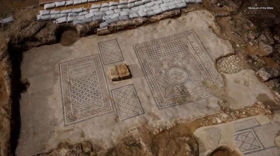 Museum of the Bible reveals footage of rare mosaic, illustrating early symbols of Christianity