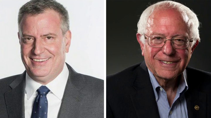 New York City Mayor Bill de Blasio endorses Bernie Sanders for president