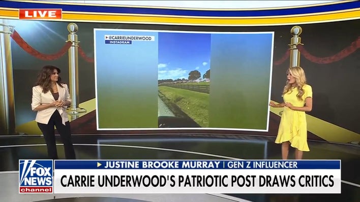 Carrie Underwood facing criticism over patriotic flag post