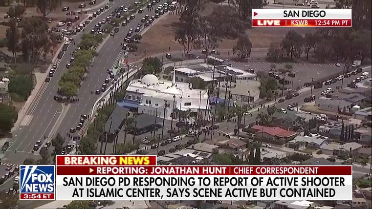 Shooting at Islamic center of San Diego 'active but contained,' police say