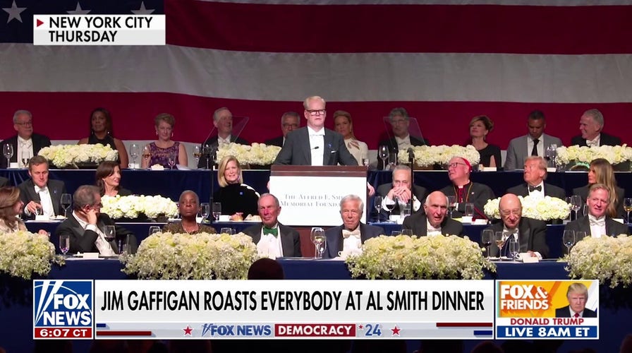Jim Gaffigan roasts everyone, including Kilmeade, at Al Smith Dinner 