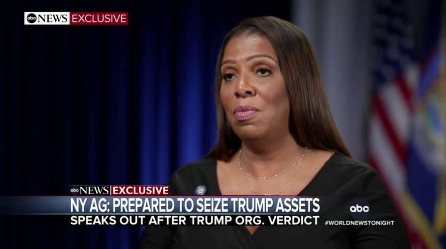 Letitia James says she will ask the judge to seize Trump’s assets if he cannot pay fraud fine