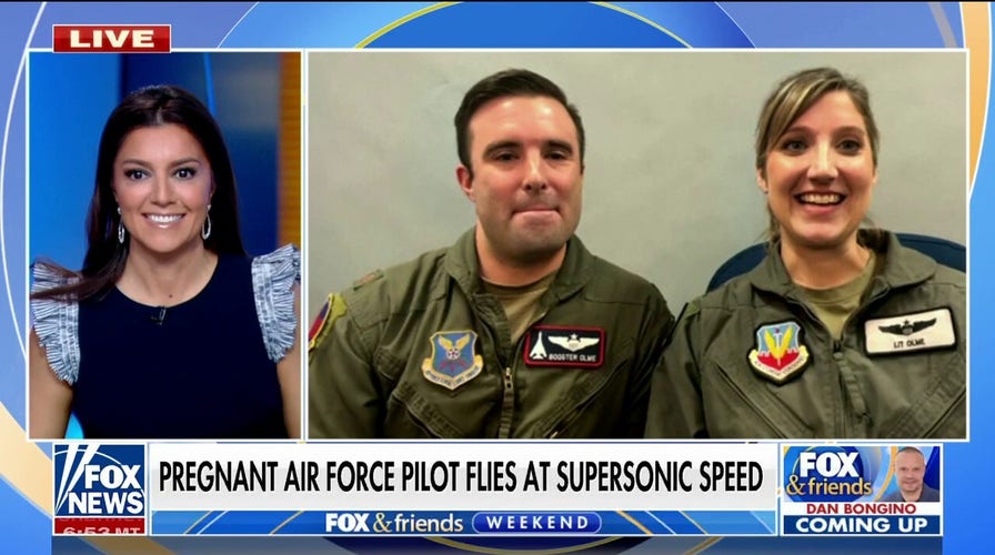 Pregnant Air Force pilot flies at supersonic speeds