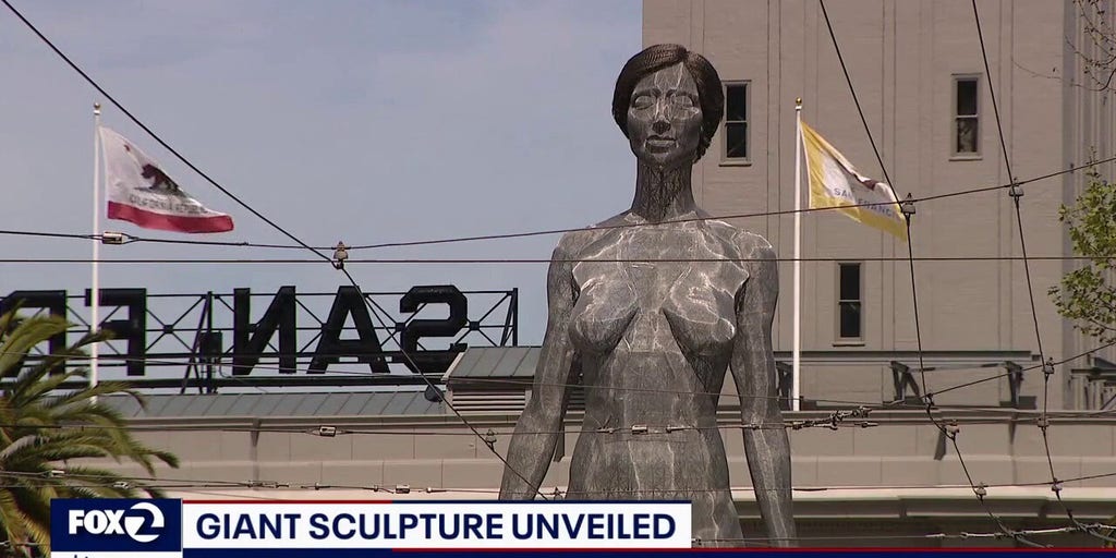 Nude sculpture stands 'tall and proud' above San Francisco's Embarcadero Plaza | Fox News Video