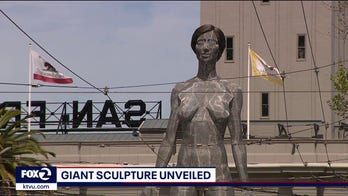 Nude sculpture stands 'tall and proud' above San Francisco's Embarcadero Plaza