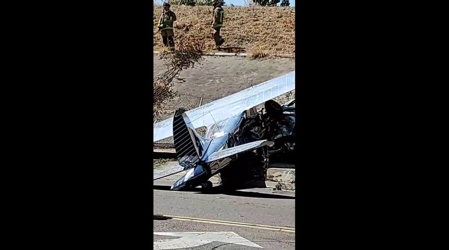 Small airplane crashes in El Cajon, California