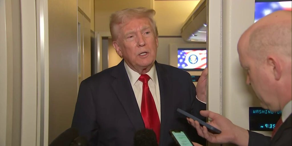 Trump talks semiconductor tariff rates during Sunday night AF1 gaggle