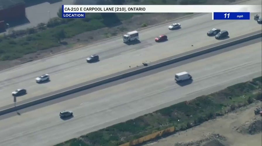 California suspect accused of fatally shooting deputy crashes motorcycle in high-speed chase