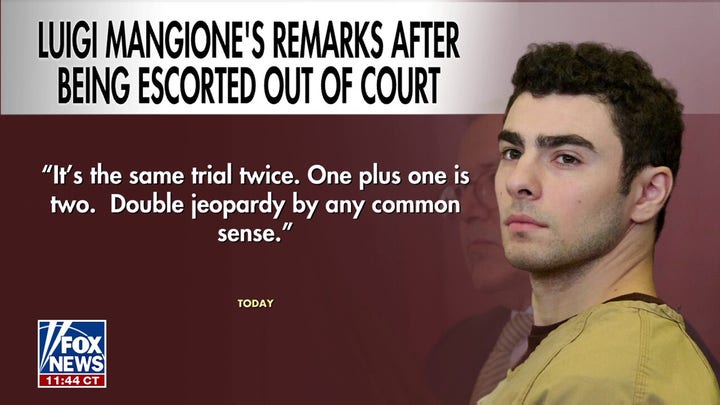 Luigi Mangione faces backlash for 'double jeopardy' claim 
