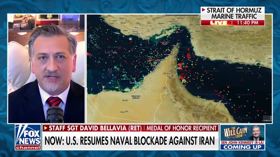 Iran will ‘cry uncle’ from new naval blockade, Medal of Honor recipient says