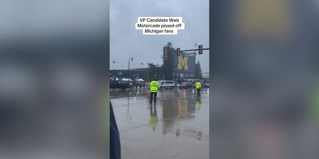 Michigan fans boo Walz' motorcade ahead of Minnesota game
