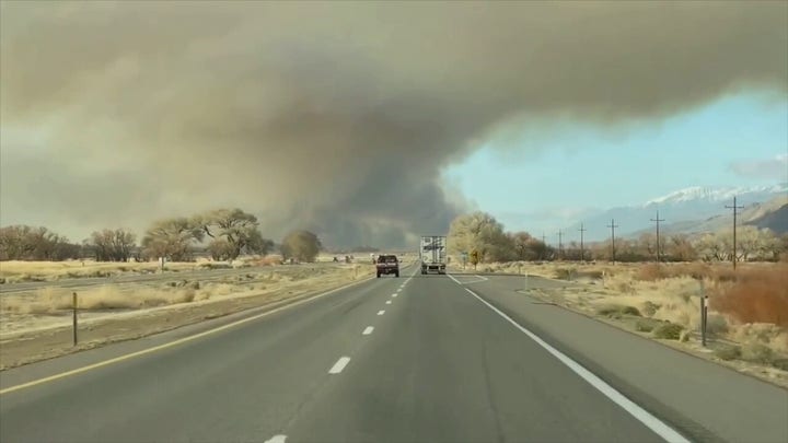 California wildfire breaks out in remote Owens Valley