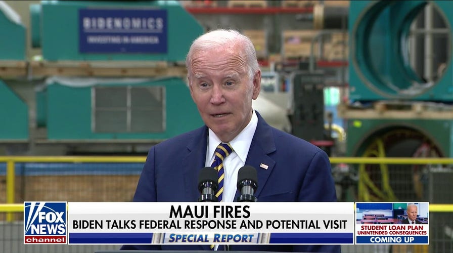 Biden pledges to visit Hawaii after devastating fires