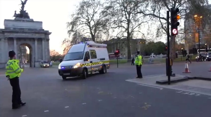Emergency vehicles at the Buckingham Palace