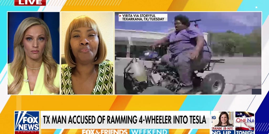 Tesla owner reacts after suspected vandal rams four-wheeler into vehicle: Scared 'every day'