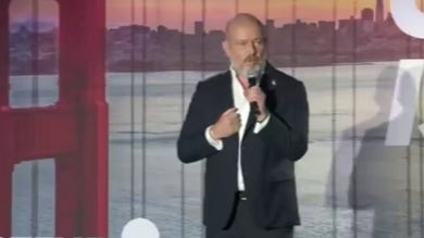 Steve Hilton pays homage to Schwarzenegger in election night speech