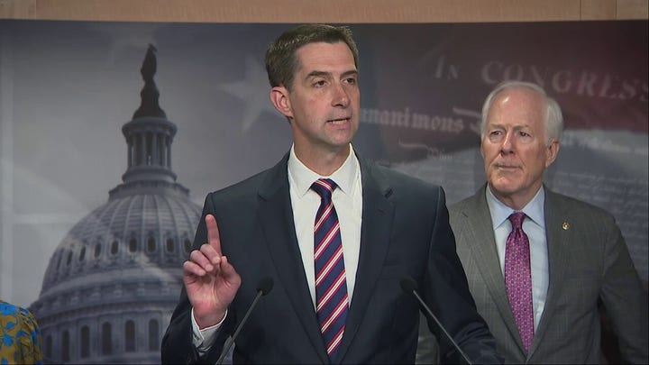 Sen. Tom Cotton slams fanatics and freaks leading anti-Israel protests on US college campuses