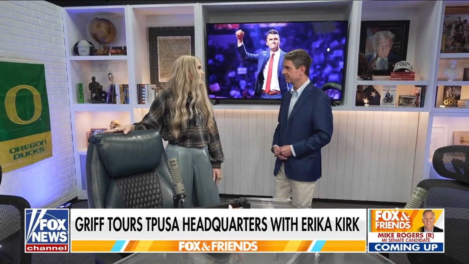 Erika Kirk offers glimpse inside TPUSA HQ one year after Charlie Kirk's death