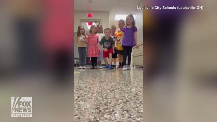 Kindergarten students 'transform' into graduating seniors in emotional video